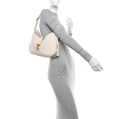 Tom Ford Pebbled Calfskin Monarch Hobo Bag Chalk 2 of 12