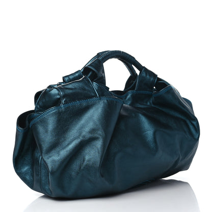 Loewe Metallic Nappa Aire Shoulder Bag Blue 2 of 8