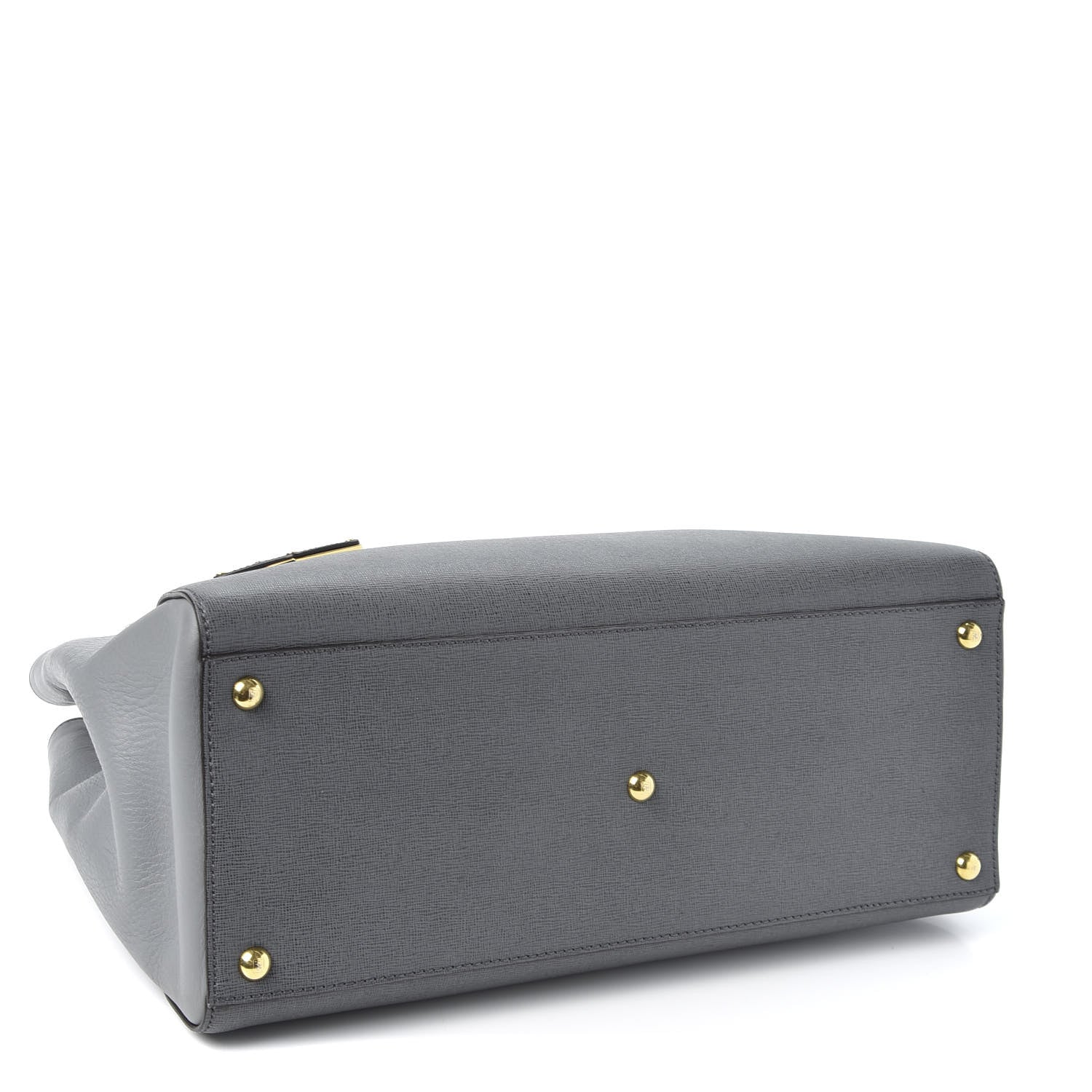 Fendi Vitello Elite Flamingo Regular 2Jours Tote Grigio Grigio Chiaro 3 of 9