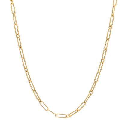 Roberto Coin 18K Yellow Gold Paper Clip Link Necklace 1 of 5