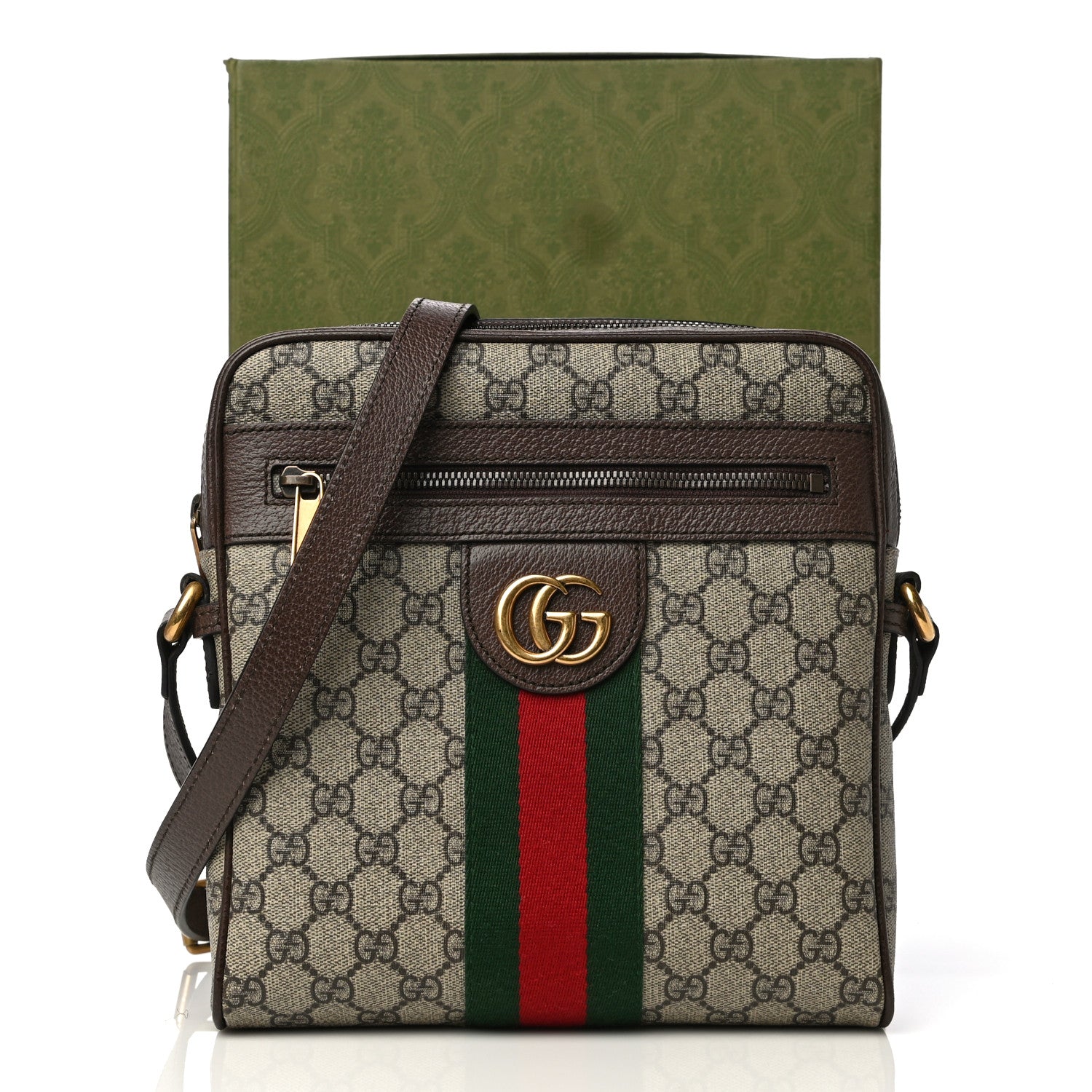 Gucci GG Supreme Monogram Web Small Ophidia Messenger Bag Brown 14 of 14
