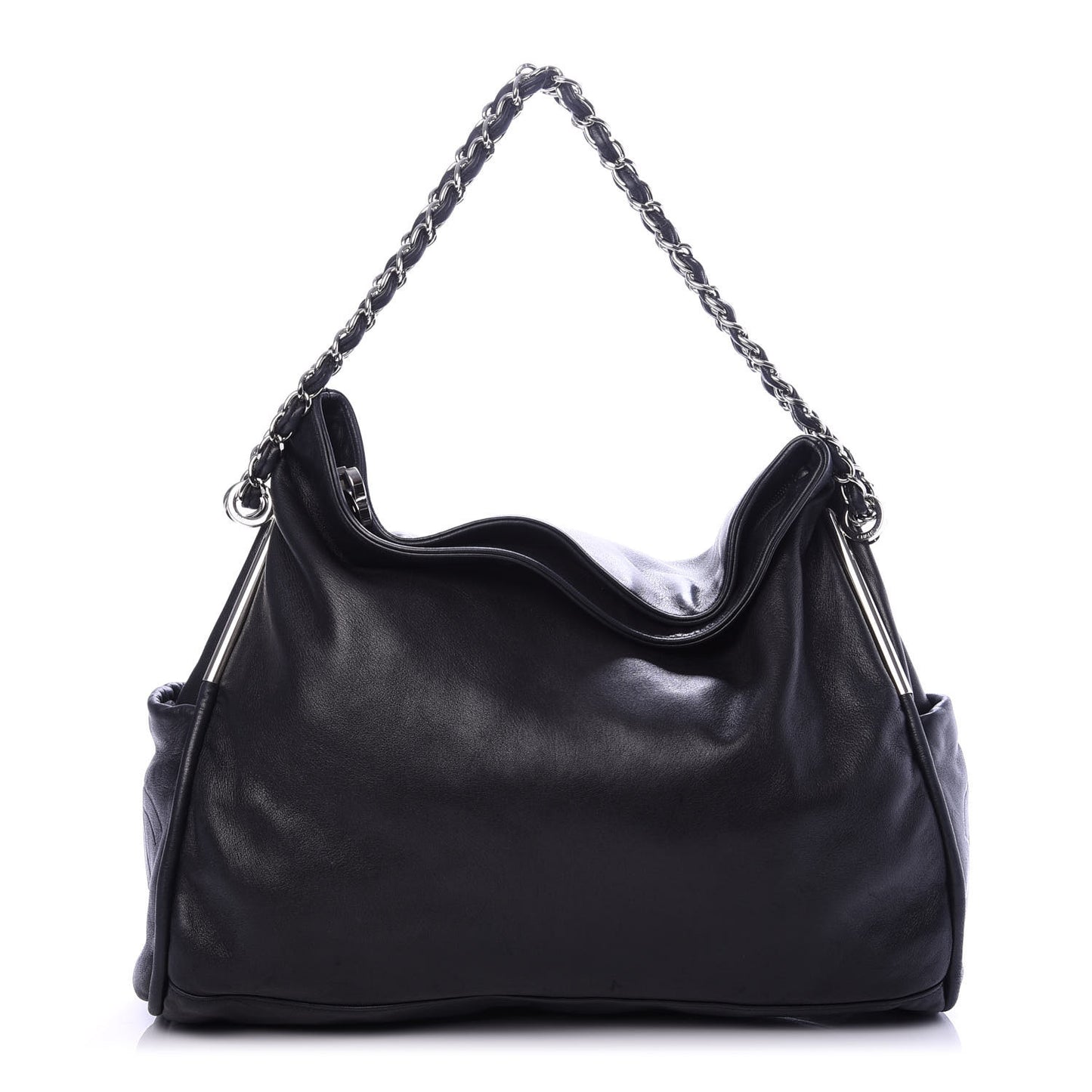 Lambskin Large Ultimate Soft Tote Black