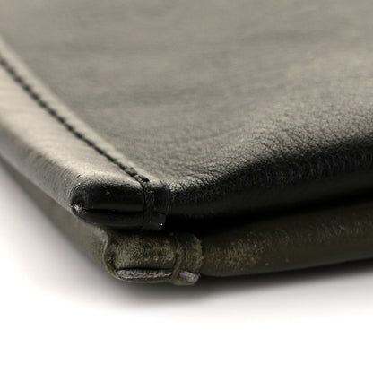 Louis Vuitton Calfskin Monogram Shadow Double Flat Messenger Black Khaki 9 of 11