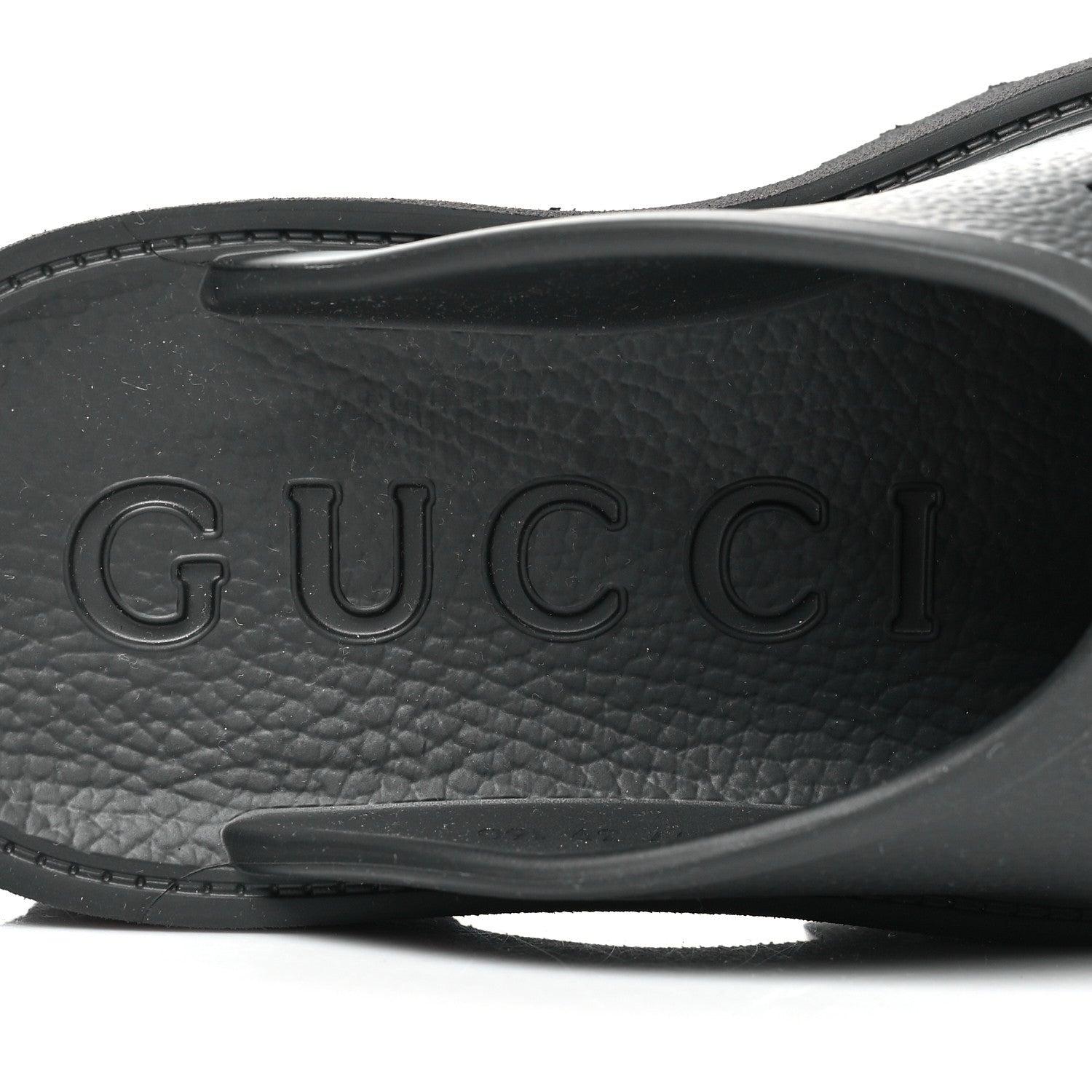 Gucci Rubber GG Monogram Perforated Elea Platform 55mm Lug Sole Sandals 39 Black 8 of 9