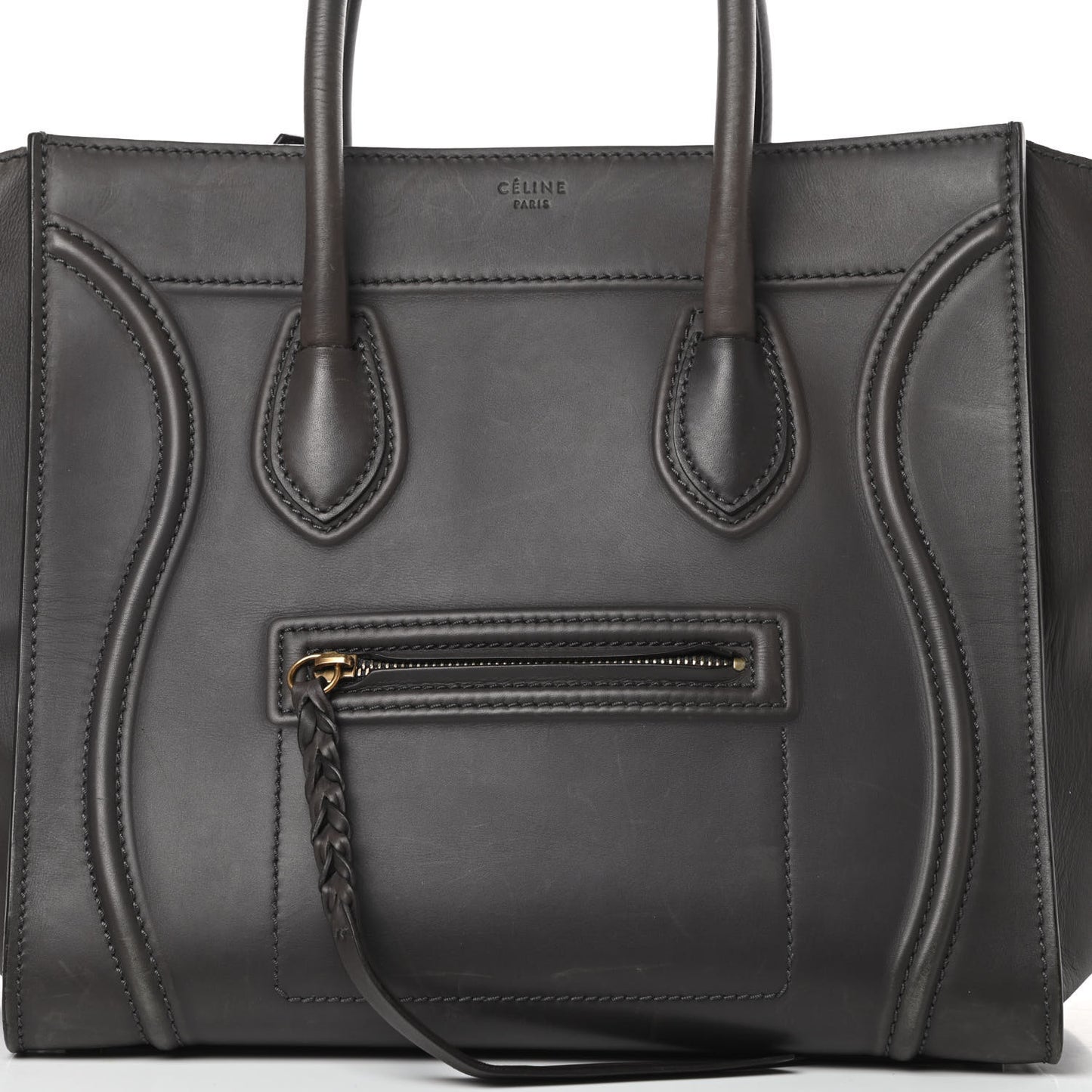 Smooth Calfskin Medium Phantom Luggage Grey
