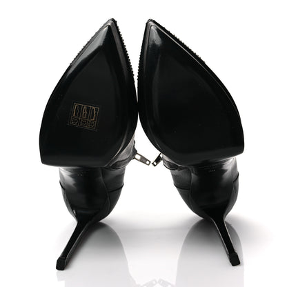 Saint Laurent Calfskin Studded Janis 105 Boots 39 Black 5 of 9