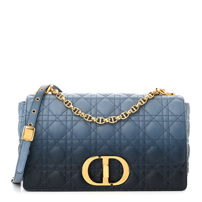 Christian Dior Lambskin Cannage Gradient Large Caro Bag Indigo Blue 1 of 15