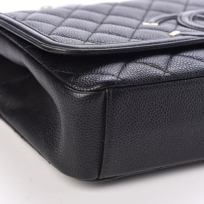 Chanel Caviar Quilted Medium CC Filigree Flap Black 5 of 15