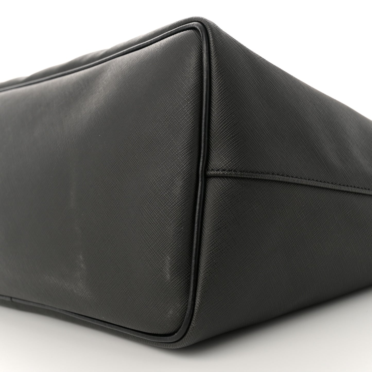 Textured Coated Canvas Bambi Print Large Antigona Tote Black