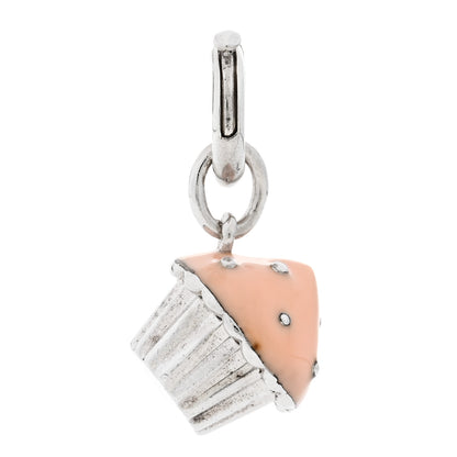 Tiffany Sterling Silver Enamel Cupcake Charm 3 of 5