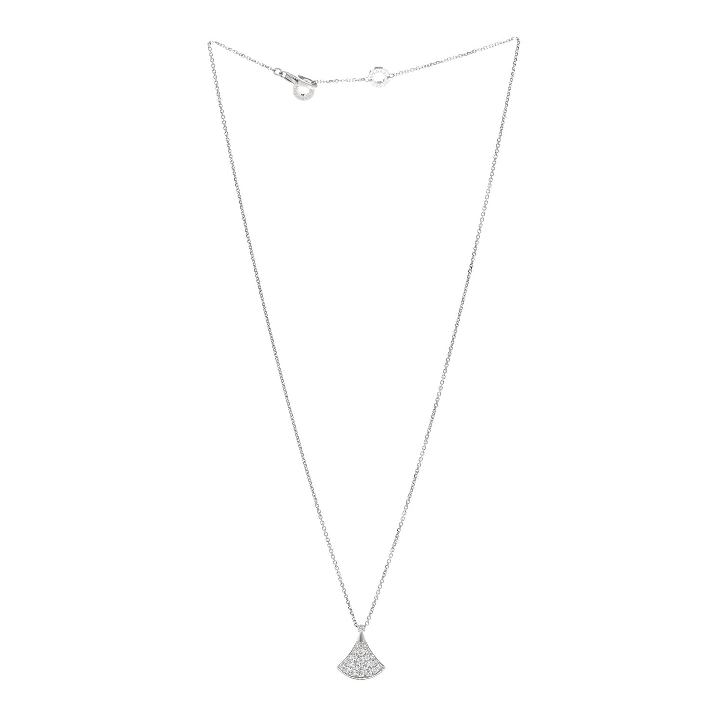 18K White Gold Diamond Divas' Dream Pave Necklace