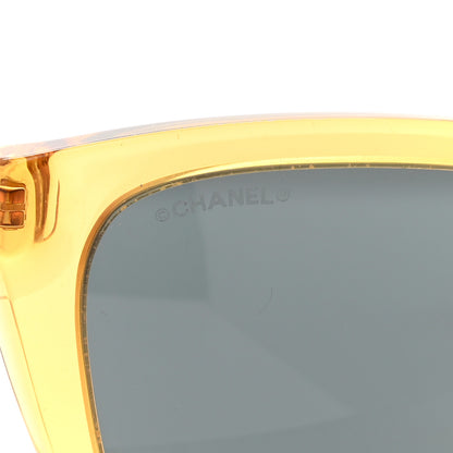 Chanel Acetate Metal Rectangle Sunglasses 5442 Yellow 7 of 8