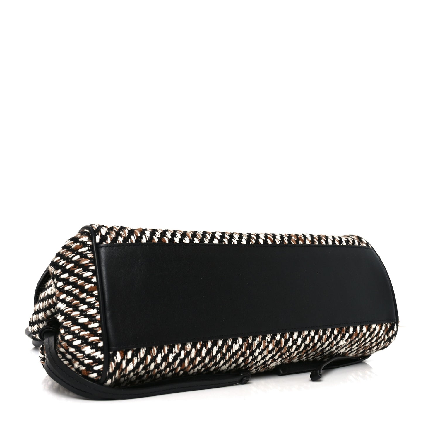 Tweed Calfskin Urban Essentials Small Shopping Bag Black Multicolor