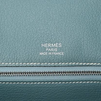 Hermes Veau Doblis Taurillon Clemence Evergrain Ghillies Birkin 35 Turquoise Ciel 6 of 12