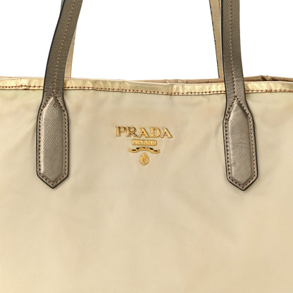 Prada Tessuto Nylon Saffiano Shopping Tote White 8 of 14