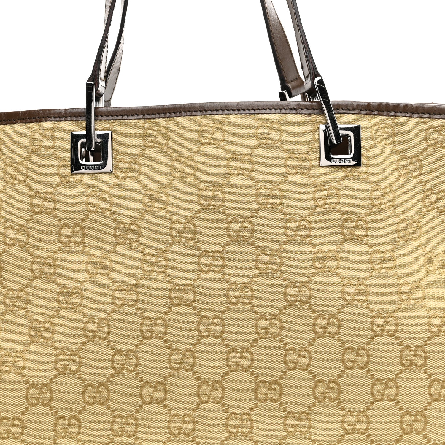 Gucci Monogram Web Large Bucket Tote Brown 8 of 10