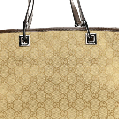 Gucci Monogram Web Large Bucket Tote Brown 8 of 10