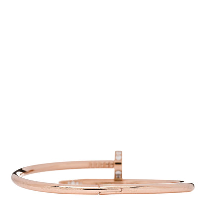 Cartier 18K Pink Gold Diamond Juste Un Clou Bracelet 17 2 of 5