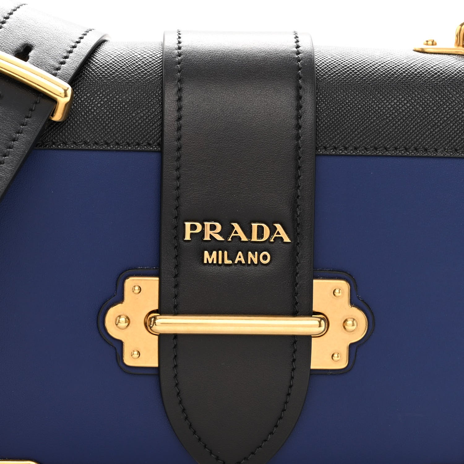 Prada City Calf Saffiano Cahier Bag Bluette Black 6 of 8