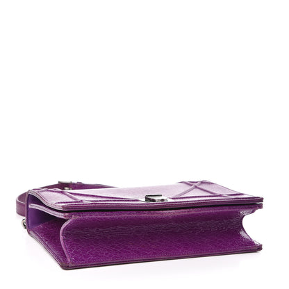 Christian Dior Ceramic Effect Deerskin Medium Diorama Flap Bag Purple 4 of 10