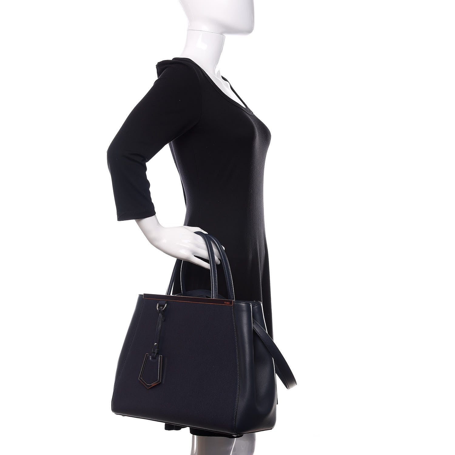 Fendi Vitello Elite Regular 2Jours Tote Lavagna 3 of 11