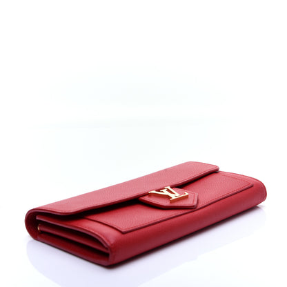 Louis Vuitton Calfskin Lockme Wallet Dahlia 4 of 11