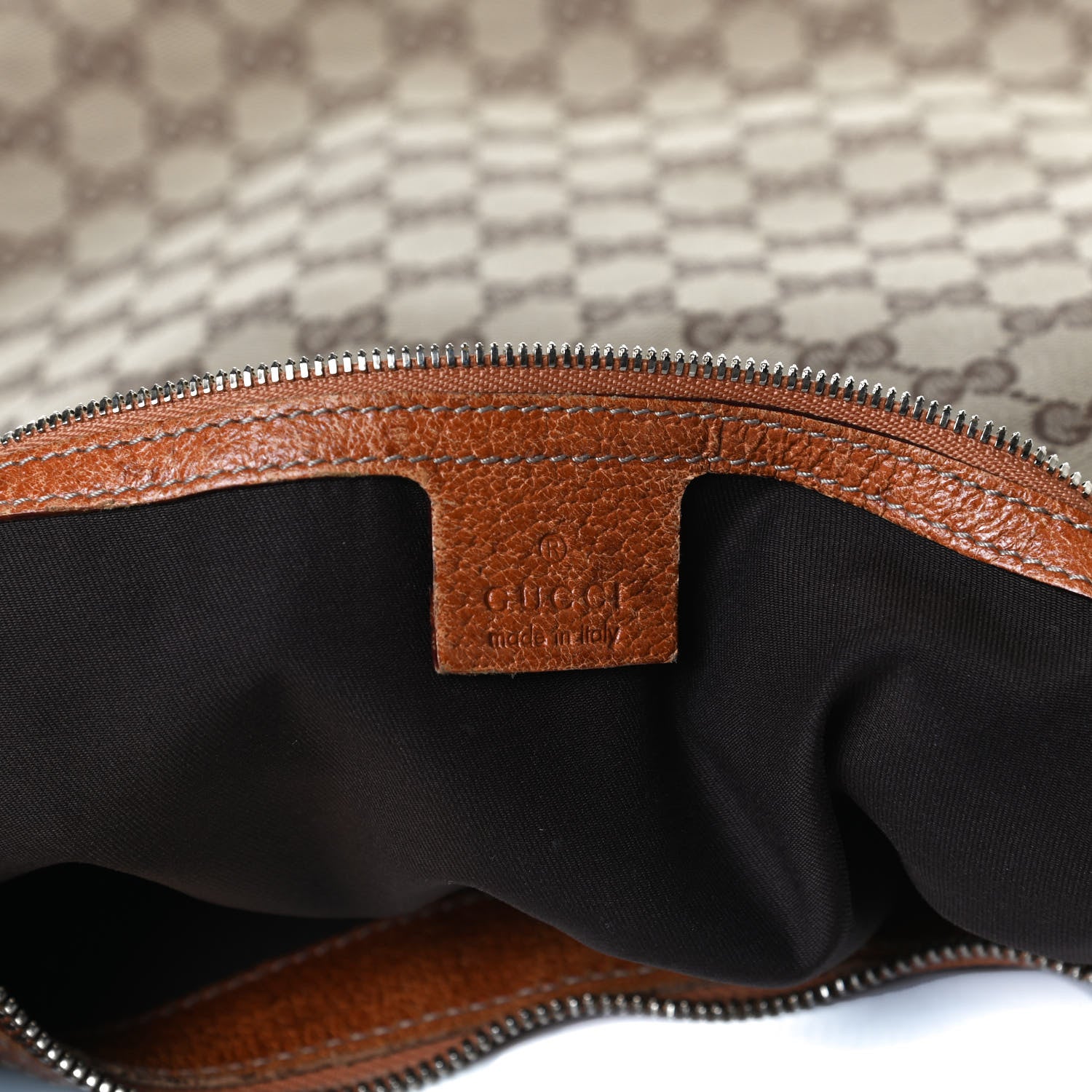 Gucci Monogram Horsebit Glam Hobo Tan 5 of 17