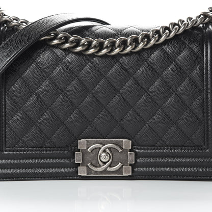Chanel Caviar Quilted Medium Boy Flap Black 8 of 14