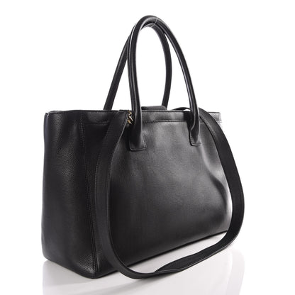Chanel Calfskin Cerf Executive Shopper Tote Black 2 of 12