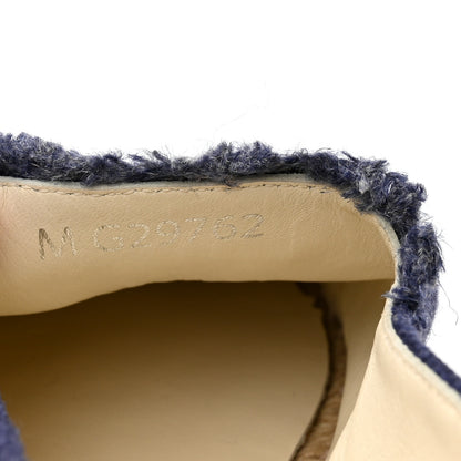 Chanel Denim Toile CC Espadrilles 37 Navy Black 7 of 9