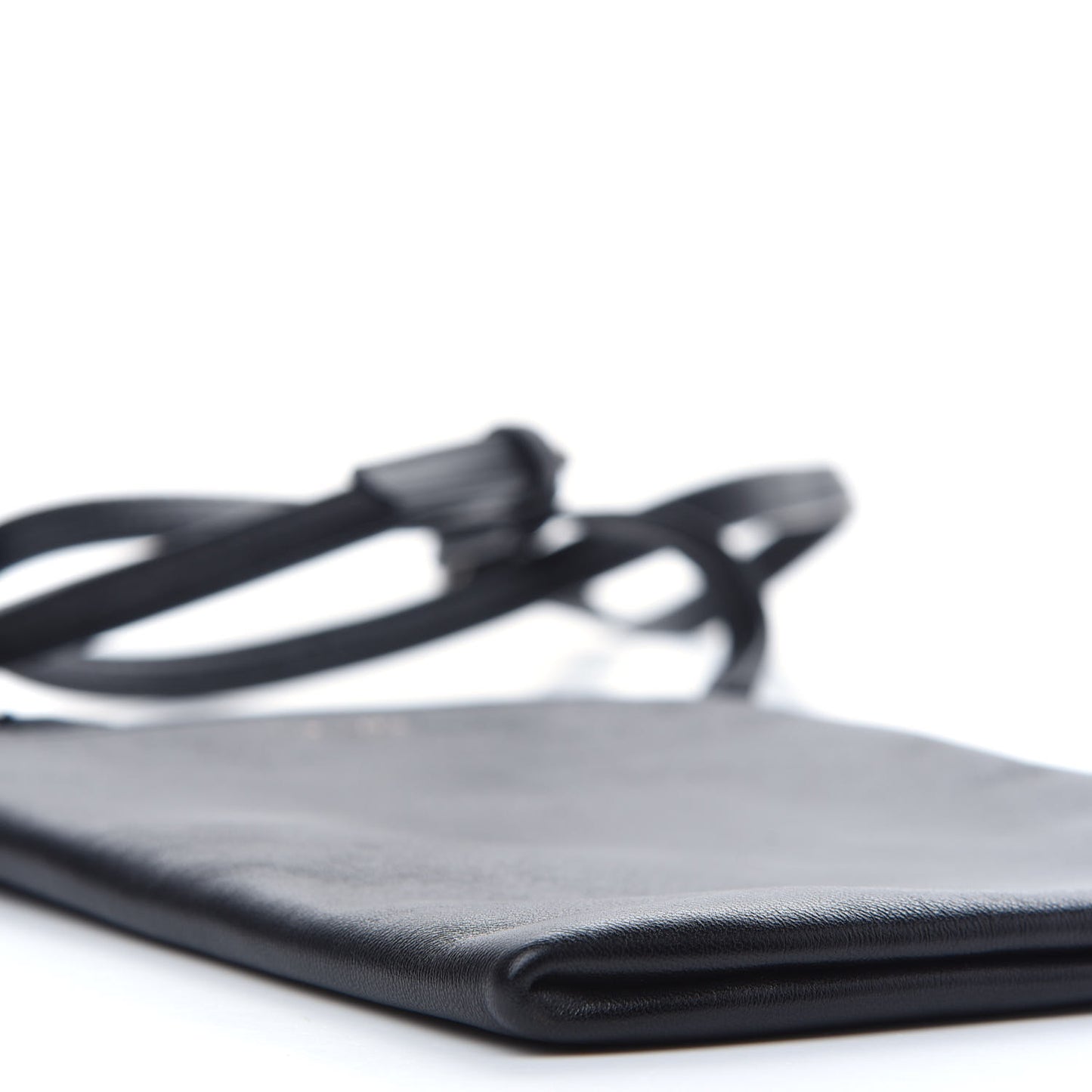 Antiqued Lambskin Sid Flat Crossbody Black