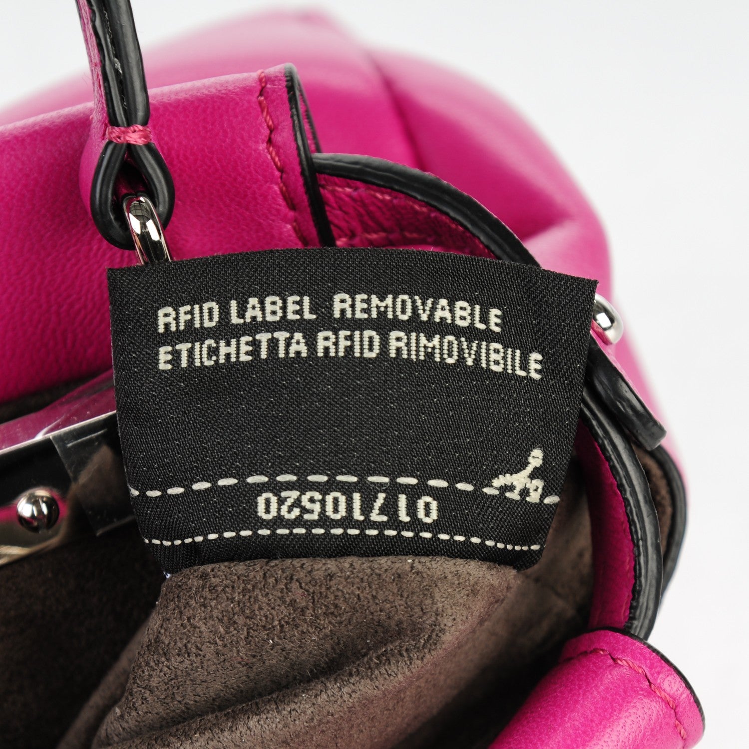 Fendi Nappa Micro Peekaboo Iconic Satchel Magenta 6 of 9