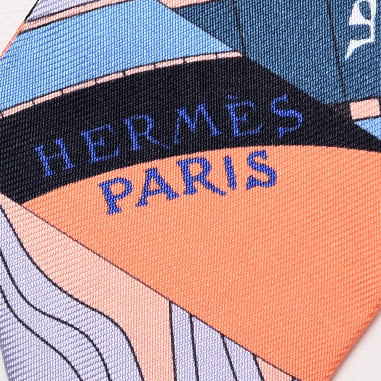 Hermes Silk Astrologie Nouvelle Twilly Ultraviolet Bleu Corail 4 of 5