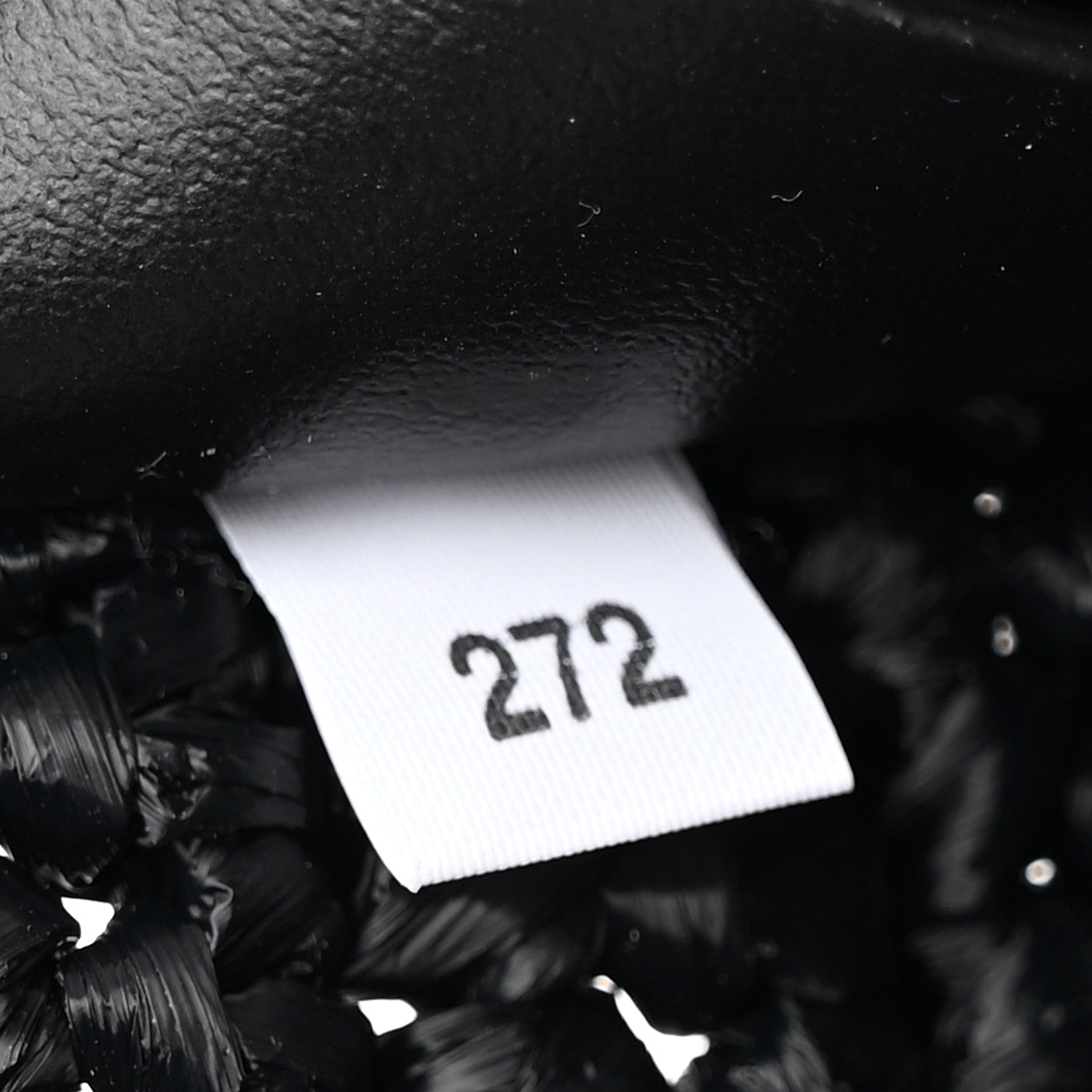 Prada Yarn Raffia Effect Crochet Logo Embroidered Tote Bag Black 7 of 12