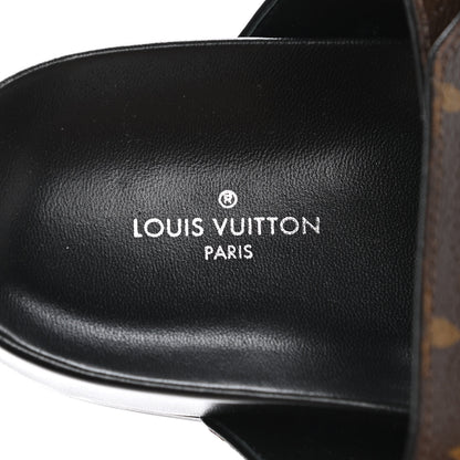 Louis Vuitton Monogram Bom Dia Mule Sandals 36 Black 7 of 8