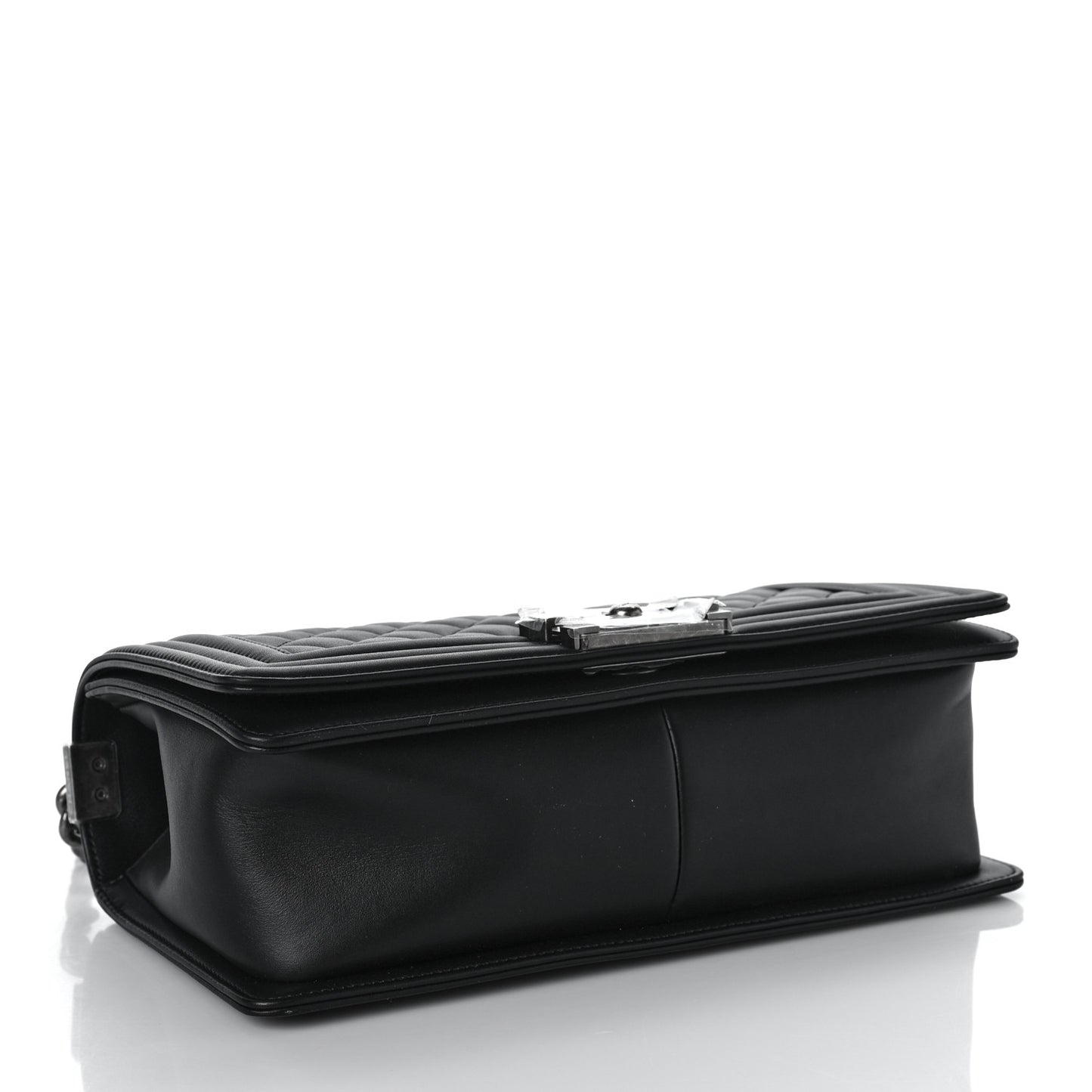 Calfskin Quilted Medium Boy Flap Black