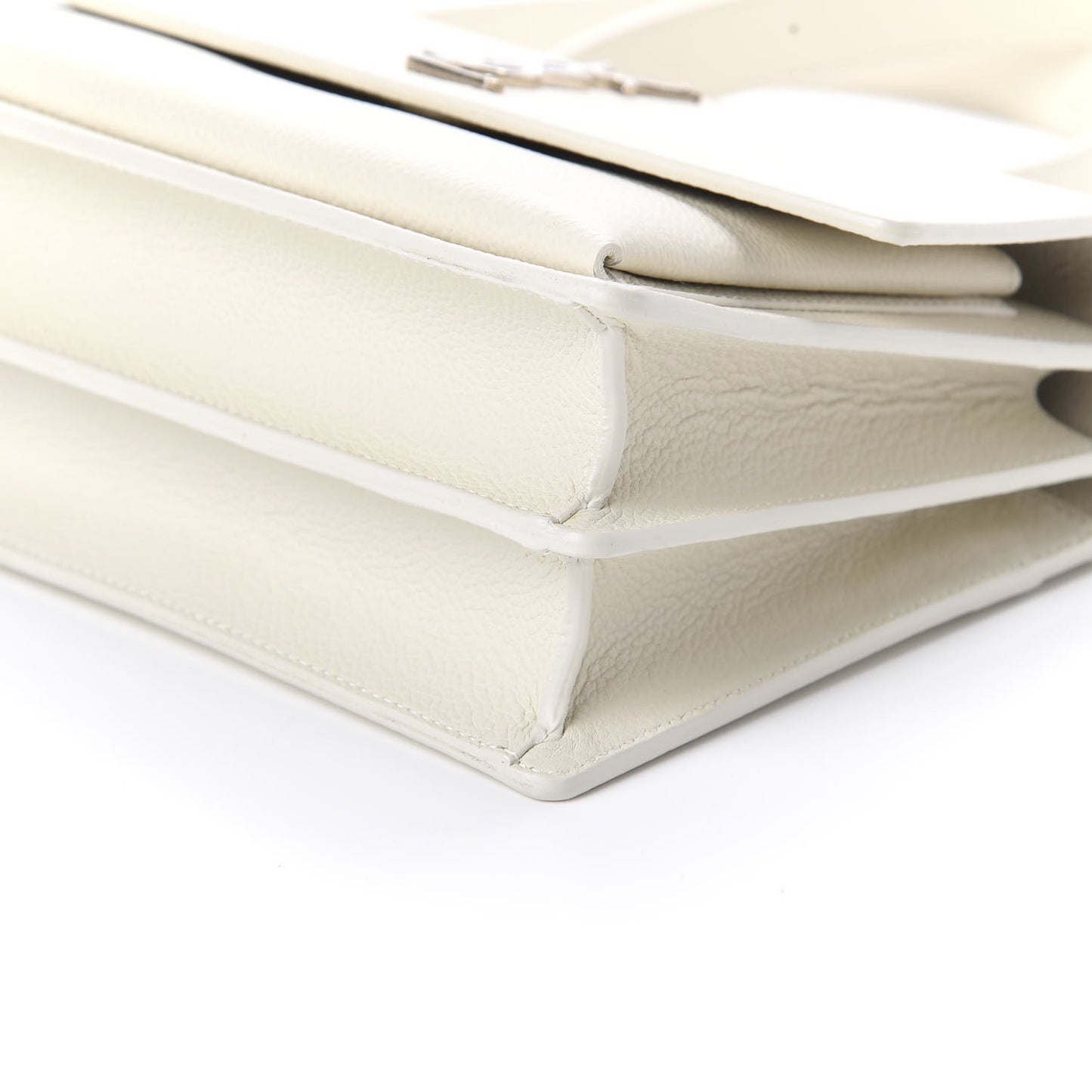 Calfskin Medium Monogram Sunset Dove White