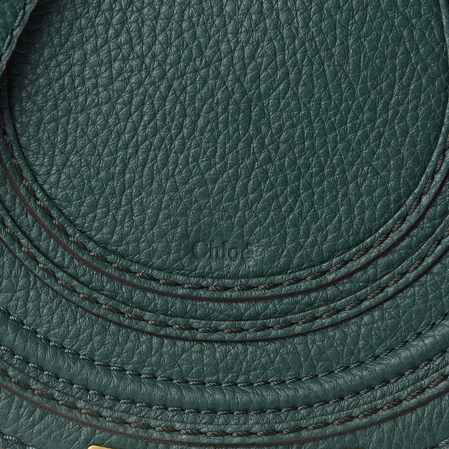 Chloe Calfskin Mini Marcie Round Crossbody Bag Rainforest 10 of 10