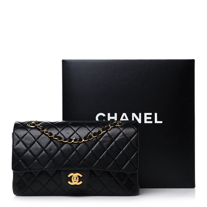 Chanel Lambskin Quilted Medium Double Flap Black 13 of 13
