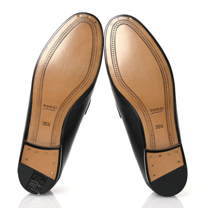 Gucci Malaga Kid Web Womens Horsebit Loafers 35.5 Black 6 of 15