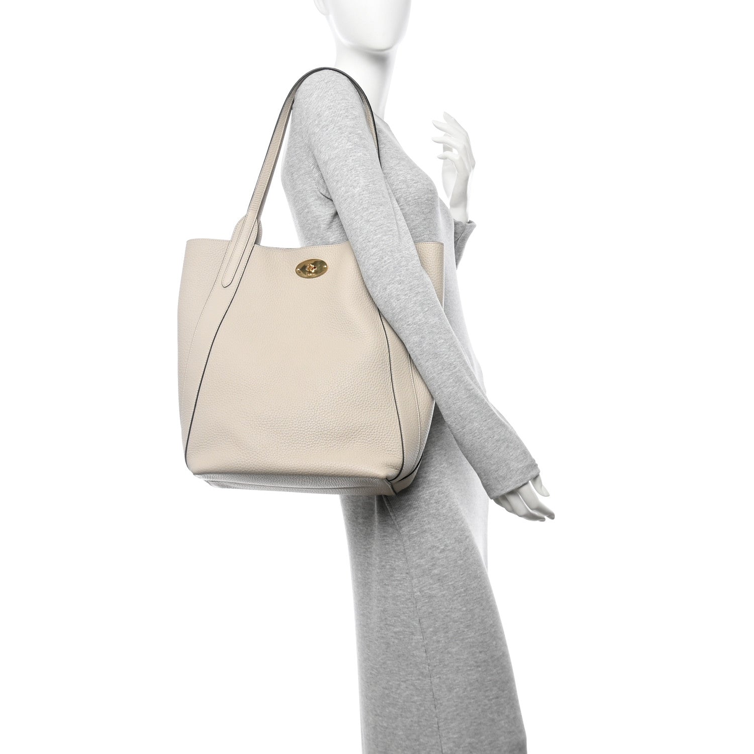 Mulberry Heavy Grain Bayswater North South Tote Chalk 2 of 11