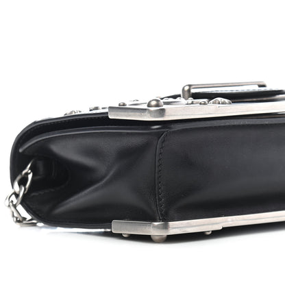 Prada City Calf Saffiano Cahier Astrology Bag Black 6 of 7