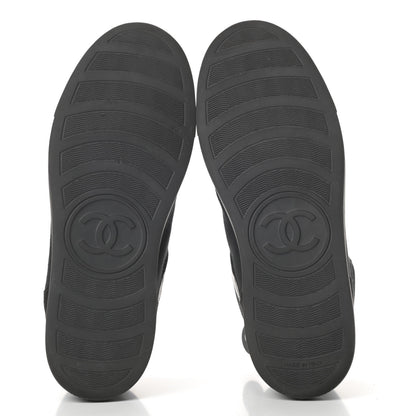 Chanel Toile Suede Calfskin Mens High Top Sneakers 43 Black 5 of 9
