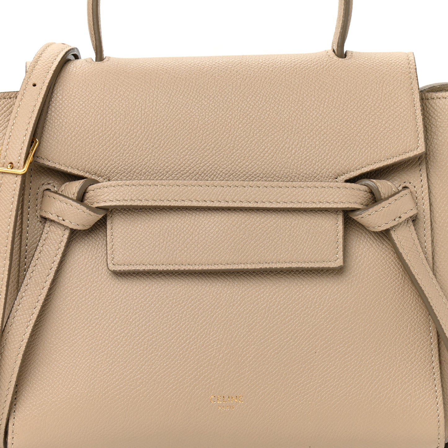 Grained Calfskin Nano Belt Bag Light Taupe