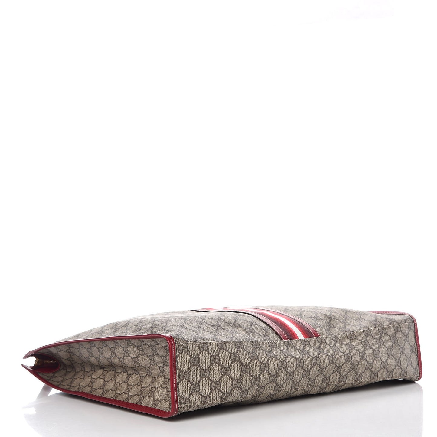 GG Supreme Monogram XL Web Tote Red