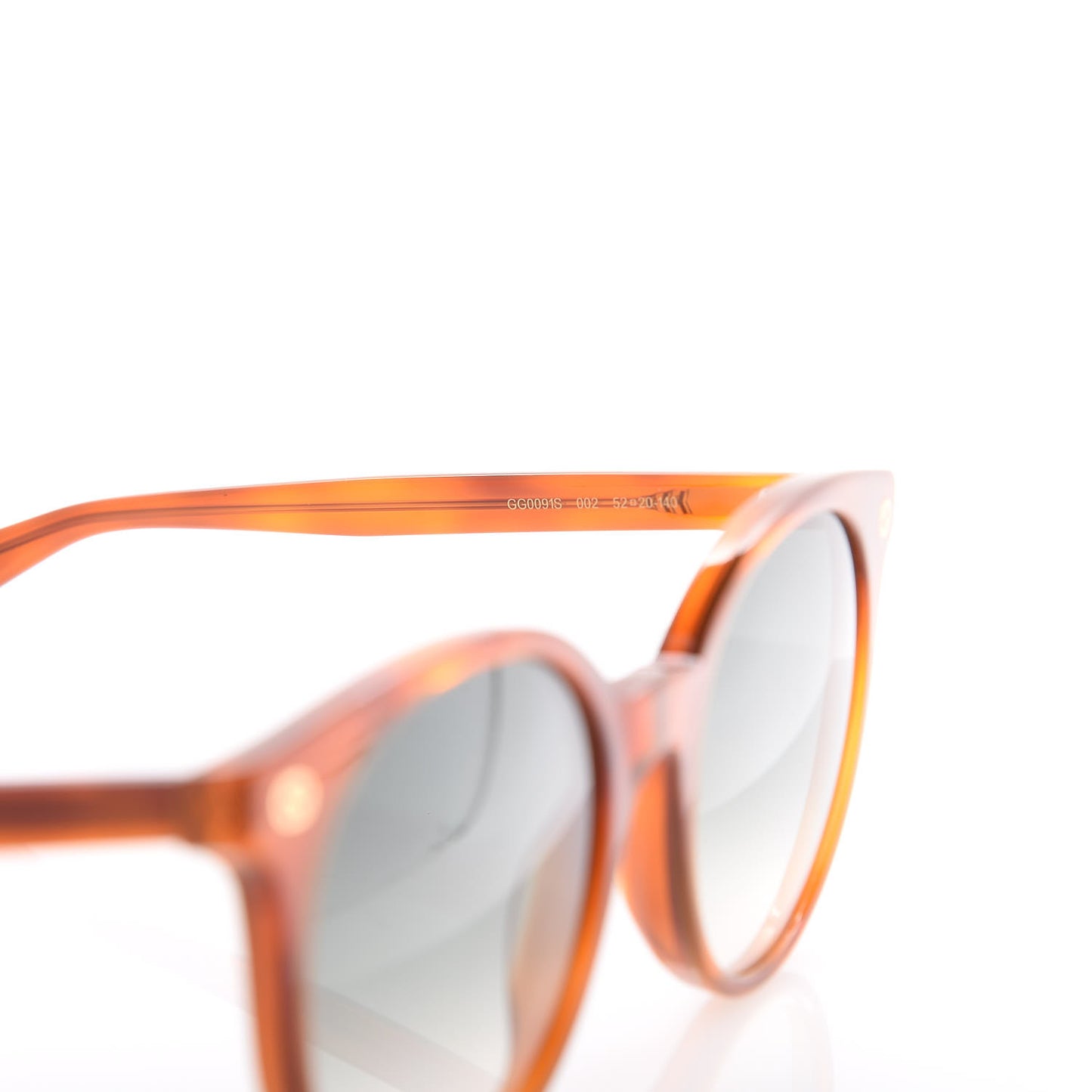 Round Frame Sunglasses GG0091S Tortoise