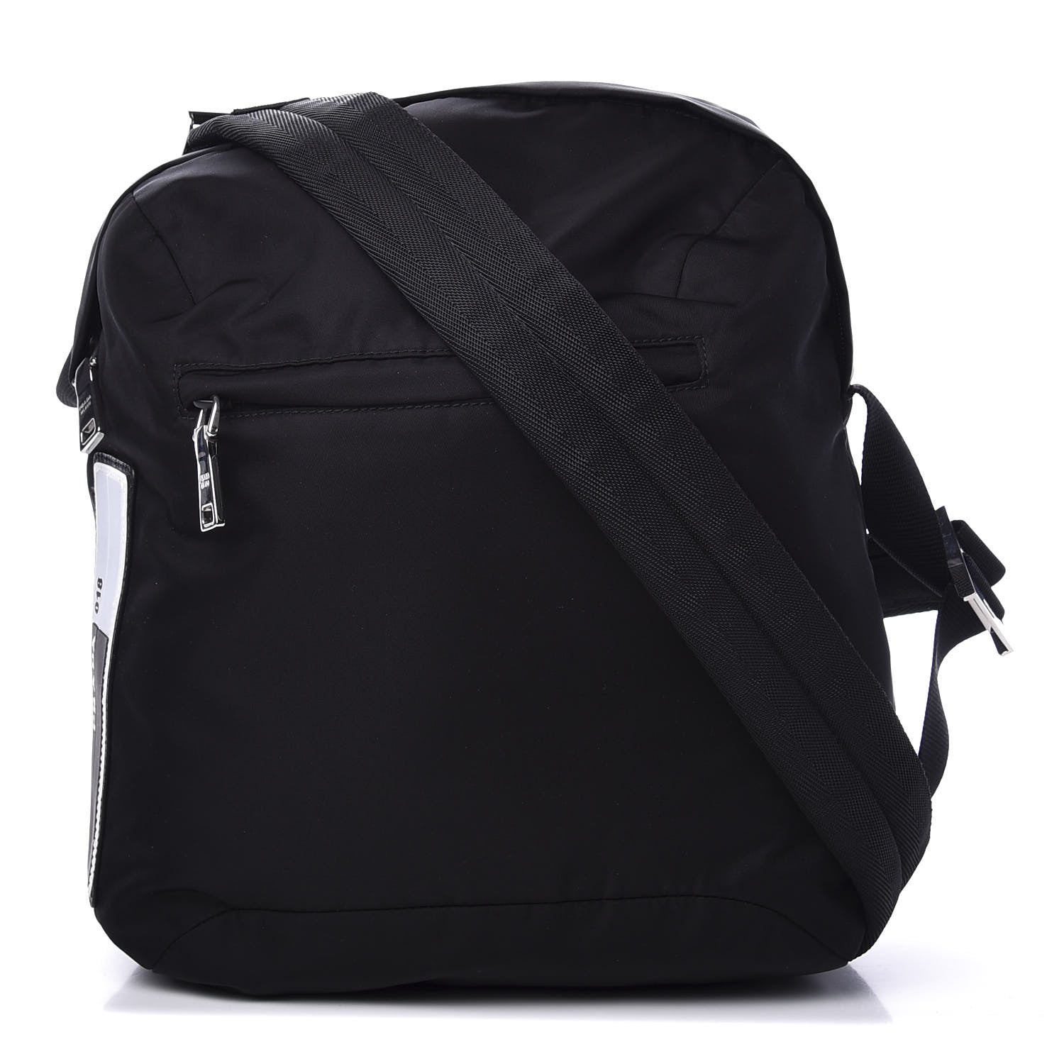Prada Tessuto Nylon Flat Messenger Bag Black 1 of 9