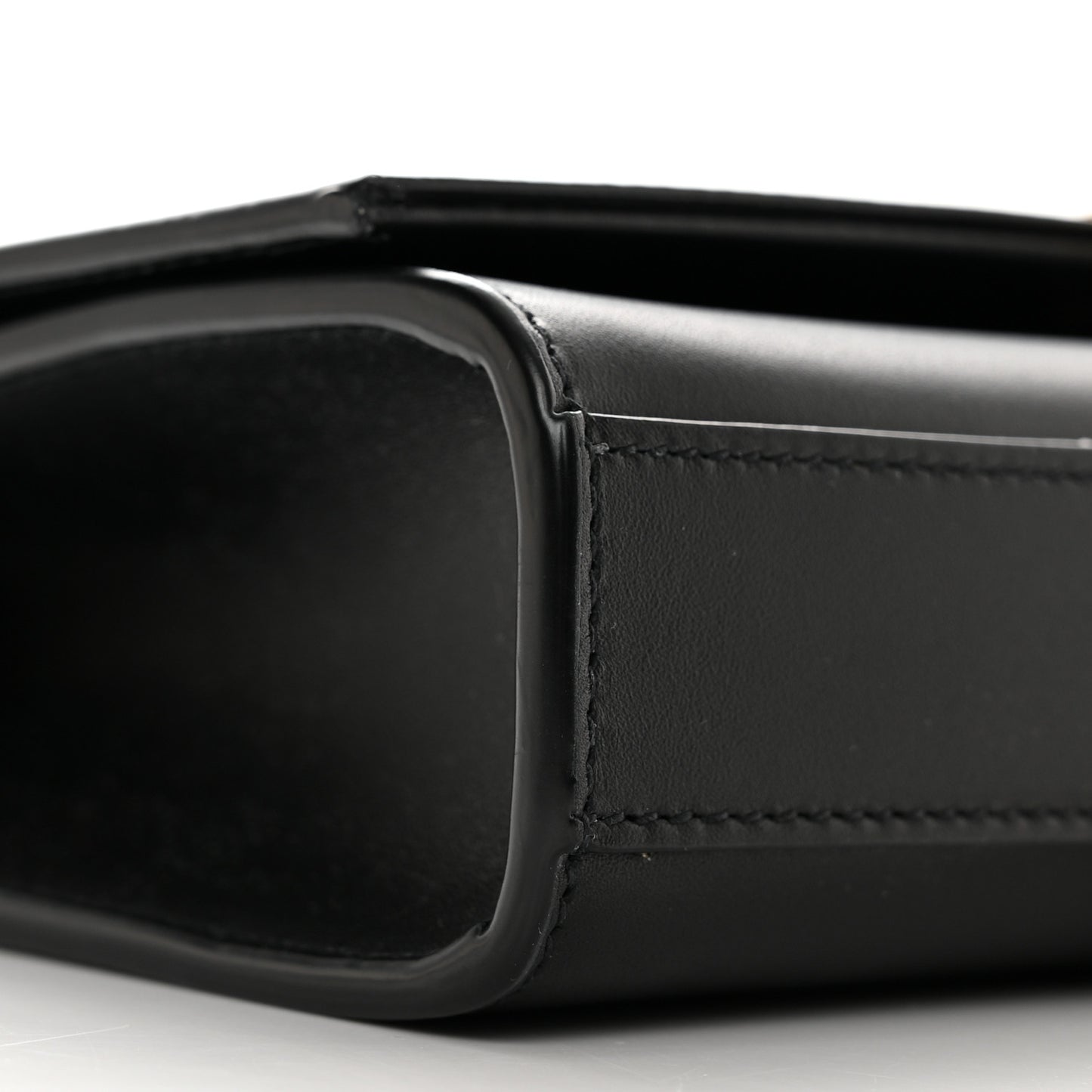 Smooth Calfskin Small Classic Monogram Kate Tassel Chain Wallet Black