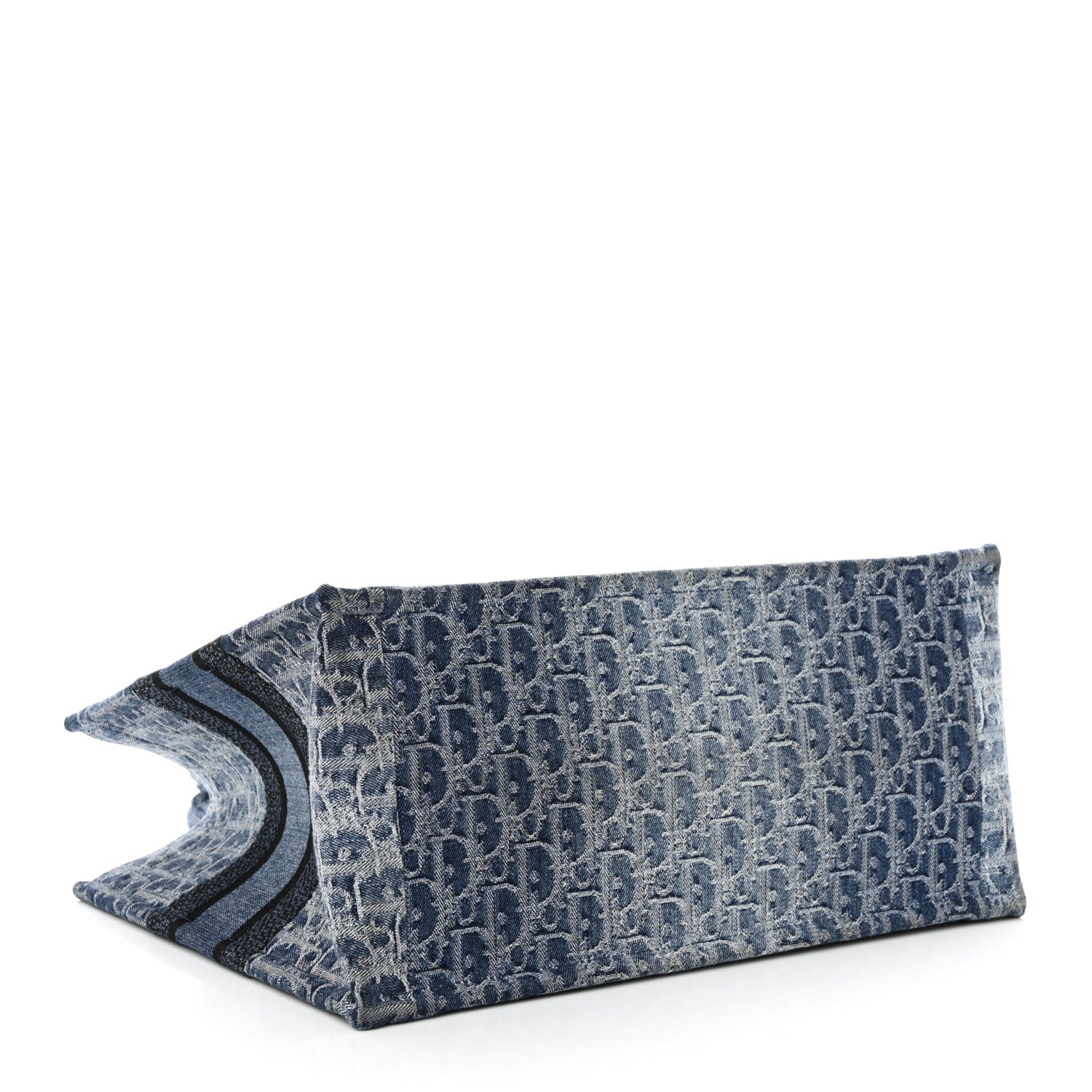 Christian Dior Oblique Denim Medium Book Tote Blue 4 of 12