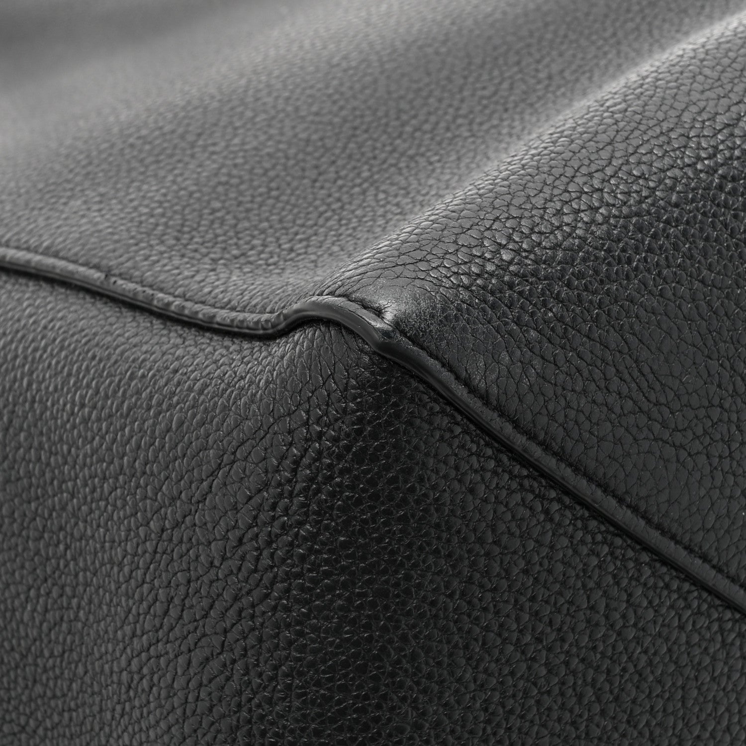 Celine Soft Grained Calfskin Small Belt Cabas Phantom Black 14 of 15